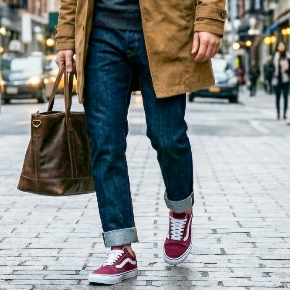 Vans Old Skool Burgundy Size Mens 10.5 Womens 12